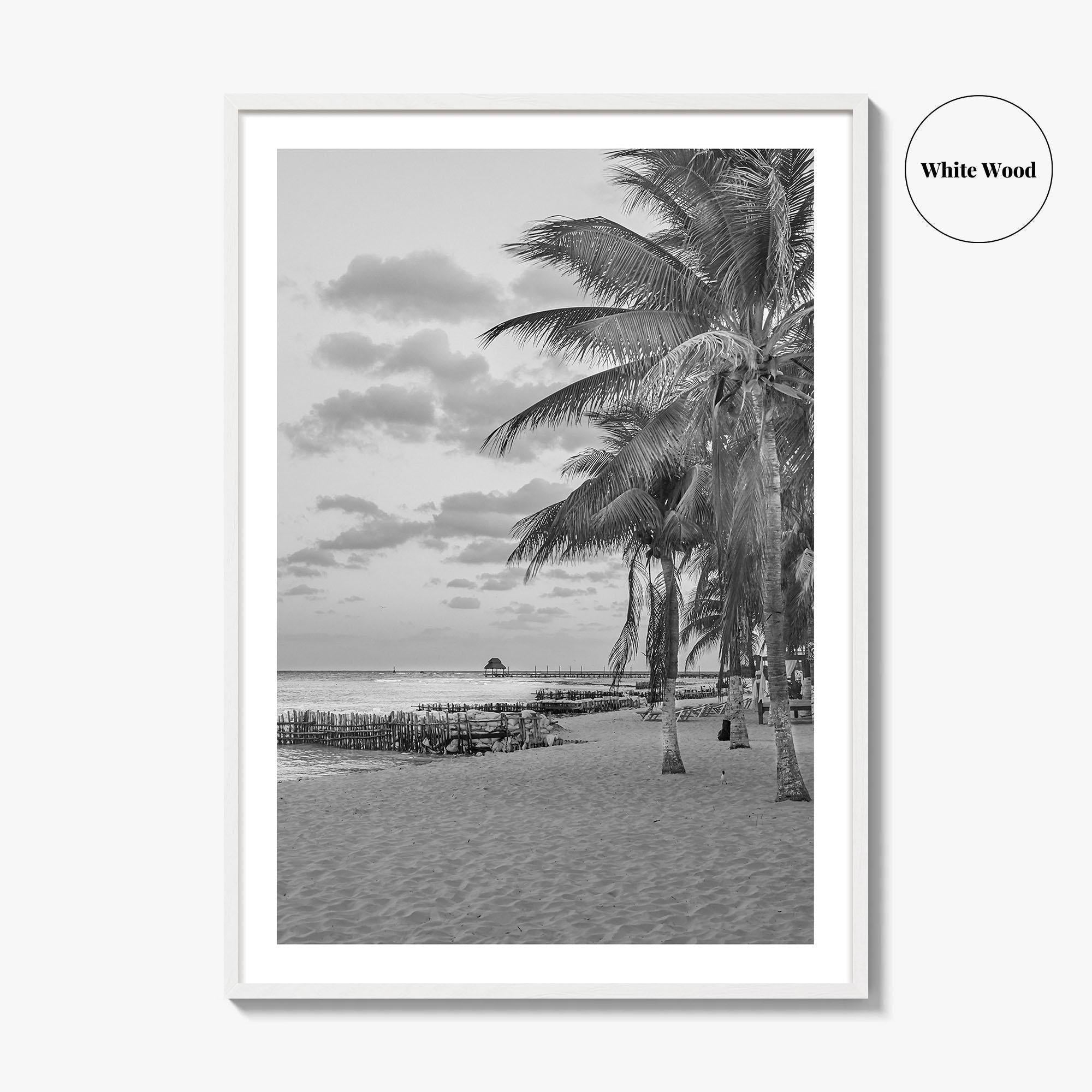 Isla Mujeres Black and White Fine Art Photo Print, Playa Norte, Mexico, Cancun Poster