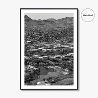 Scottsdale Black and White Fine Art Photo Print, Arizona Mummy Mountain Paradise Valley Poster