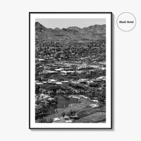 Scottsdale Black and White Fine Art Photo Print, Arizona Mummy Mountain Paradise Valley Poster