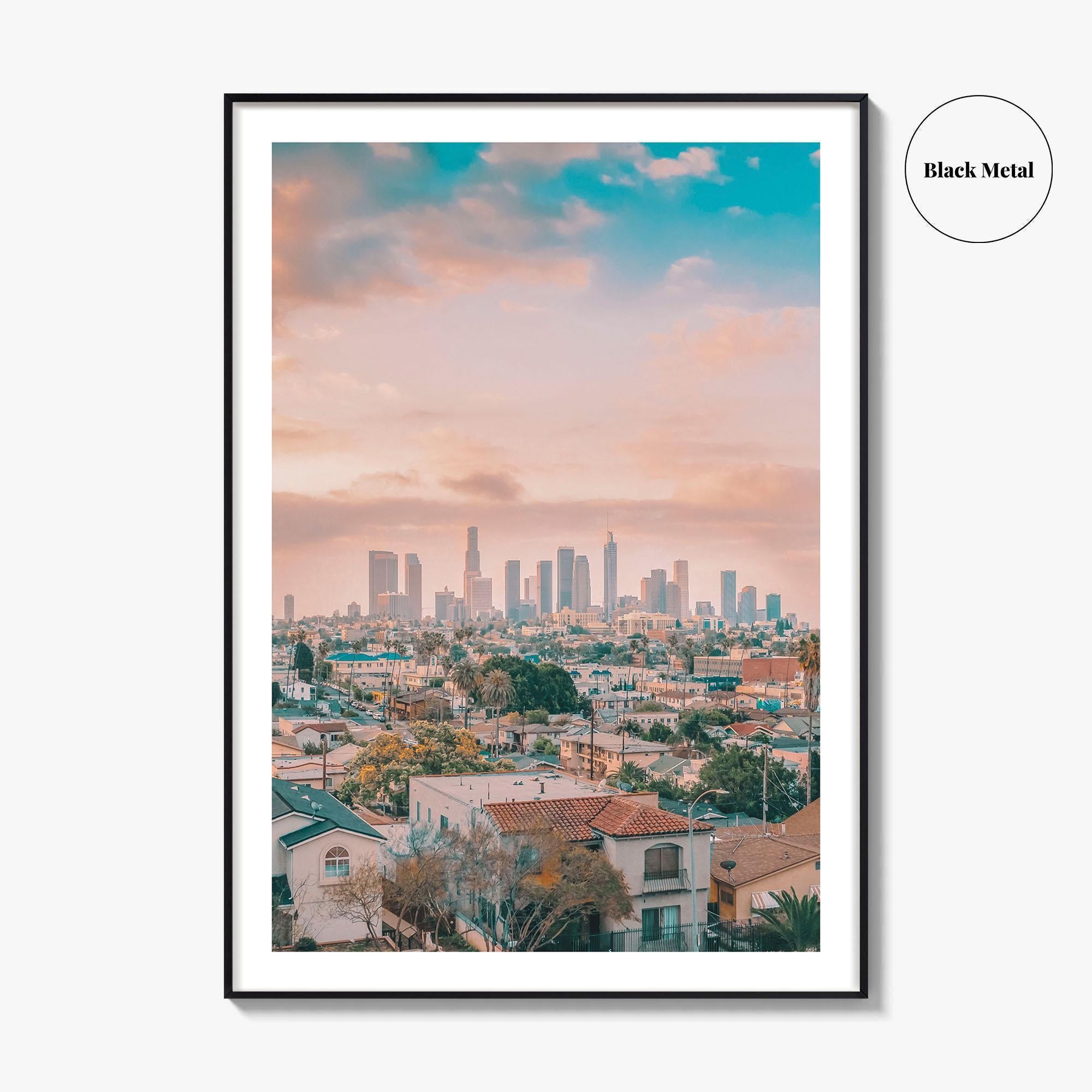 Los Angeles Skyline Fine Art Photo Print, Wall Poster, LA, California, USA