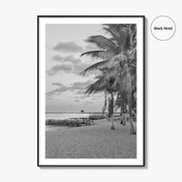 Isla Mujeres Black and White Fine Art Photo Print, Playa Norte, Mexico, Cancun Poster