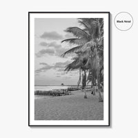 Isla Mujeres Black and White Fine Art Photo Print, Playa Norte, Mexico, Cancun Poster