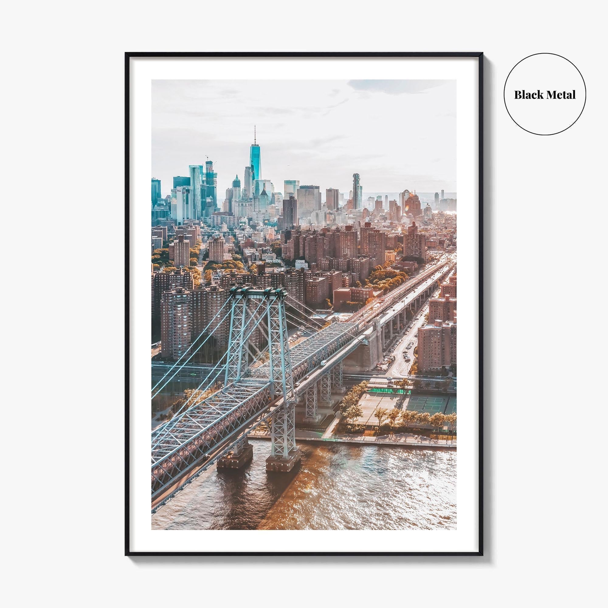 Williamsburg Bridge New York Fine Art Photo Print, Brooklyn, East River, Manhattan, NYC