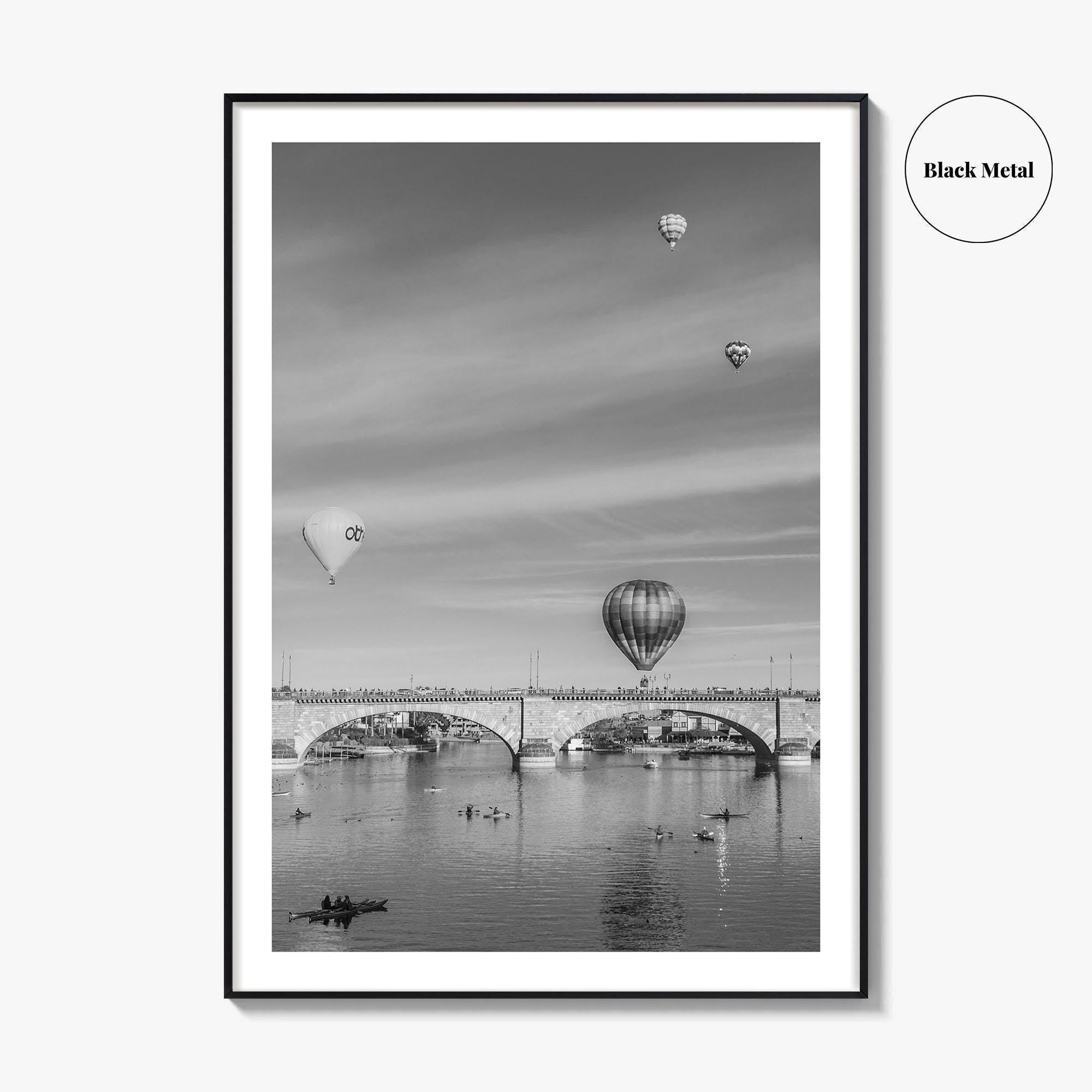 Lake Havasu City Black and White Fine Art Photo Print, London Bridge Arizona Poster