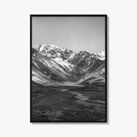 Denali National Park Black and White Fine Art Photo Print, Alaska, USA Poster