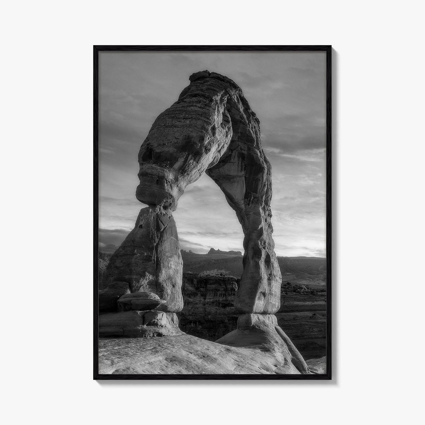 Delicate Arch Black and White Fine Art Photo Print, Arches National Park, Wall Poster
