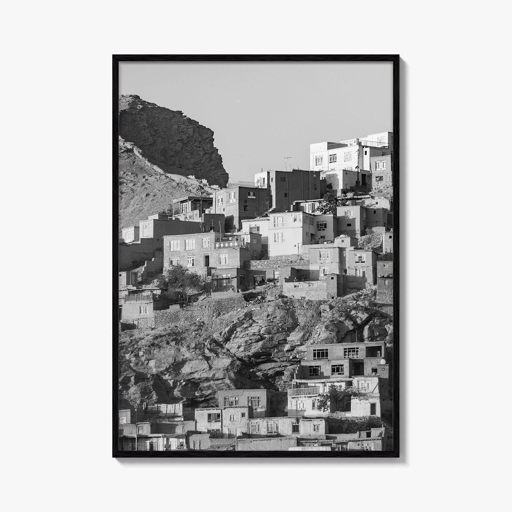 Kabul Black and White Fine Art Photo Print, Afghanistan City Wall Decor Poster