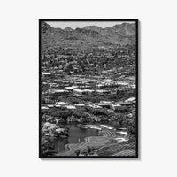 Scottsdale Black and White Fine Art Photo Print, Arizona Mummy Mountain Paradise Valley Poster