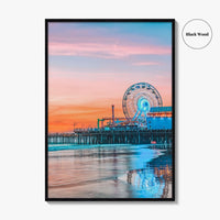 Santa Monica Fine Art Photo Print, Los Angeles, California, USA, Pier, Wall Poster