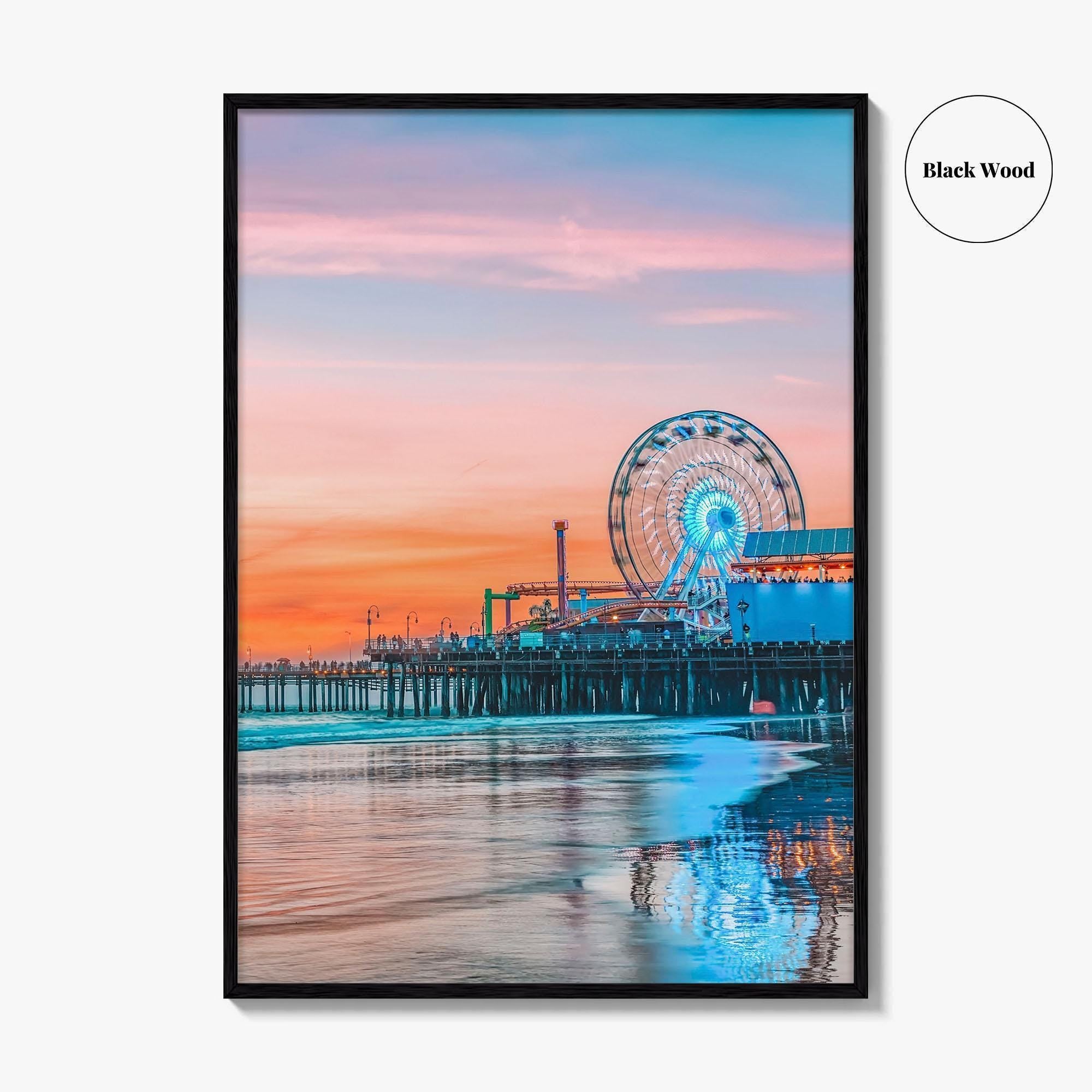Santa Monica Fine Art Photo Print, Los Angeles, California, USA, Pier, Wall Poster