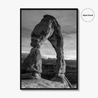 Delicate Arch Black and White Fine Art Photo Print, Arches National Park, Wall Poster