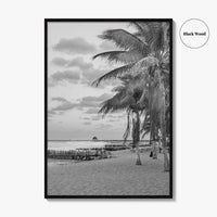 Isla Mujeres Black and White Fine Art Photo Print, Playa Norte, Mexico, Cancun Poster