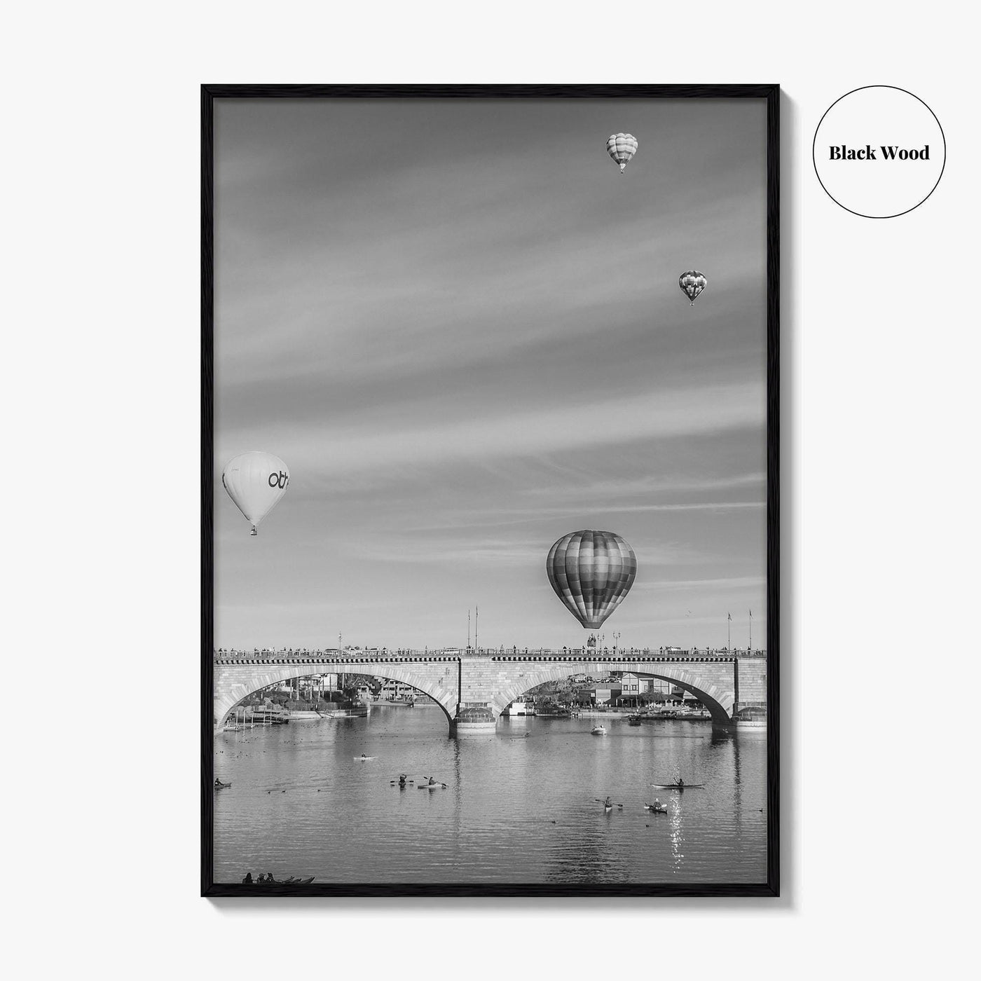 Lake Havasu City Black and White Fine Art Photo Print, London Bridge Arizona Poster