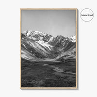Denali National Park Black and White Fine Art Photo Print, Alaska, USA Poster