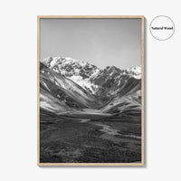 Denali National Park Black and White Fine Art Photo Print, Alaska, USA Poster