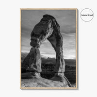 Delicate Arch Black and White Fine Art Photo Print, Arches National Park, Wall Poster