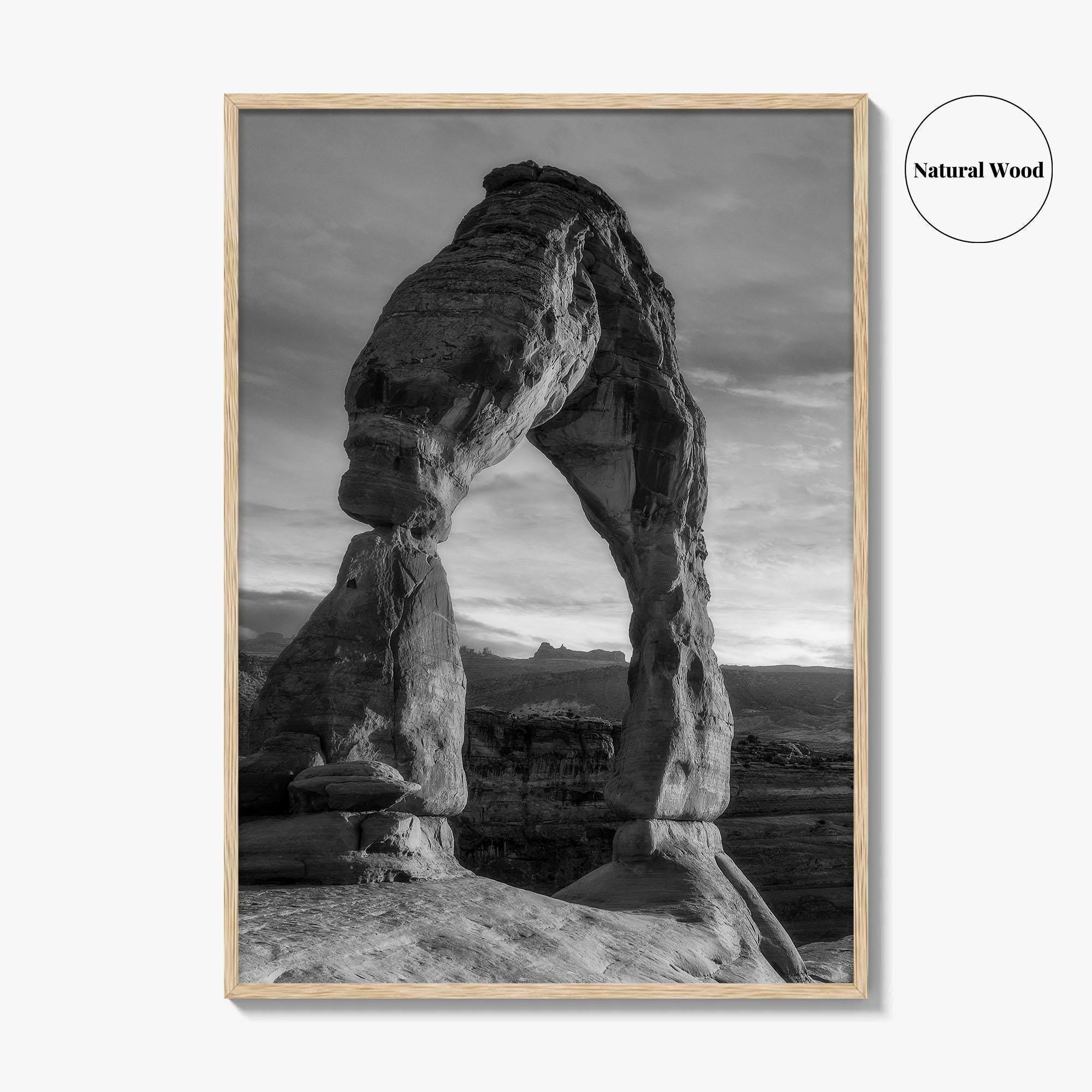 Delicate Arch Black and White Fine Art Photo Print, Arches National Park, Wall Poster