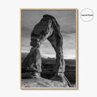 Delicate Arch Black and White Fine Art Photo Print, Arches National Park, Wall Poster