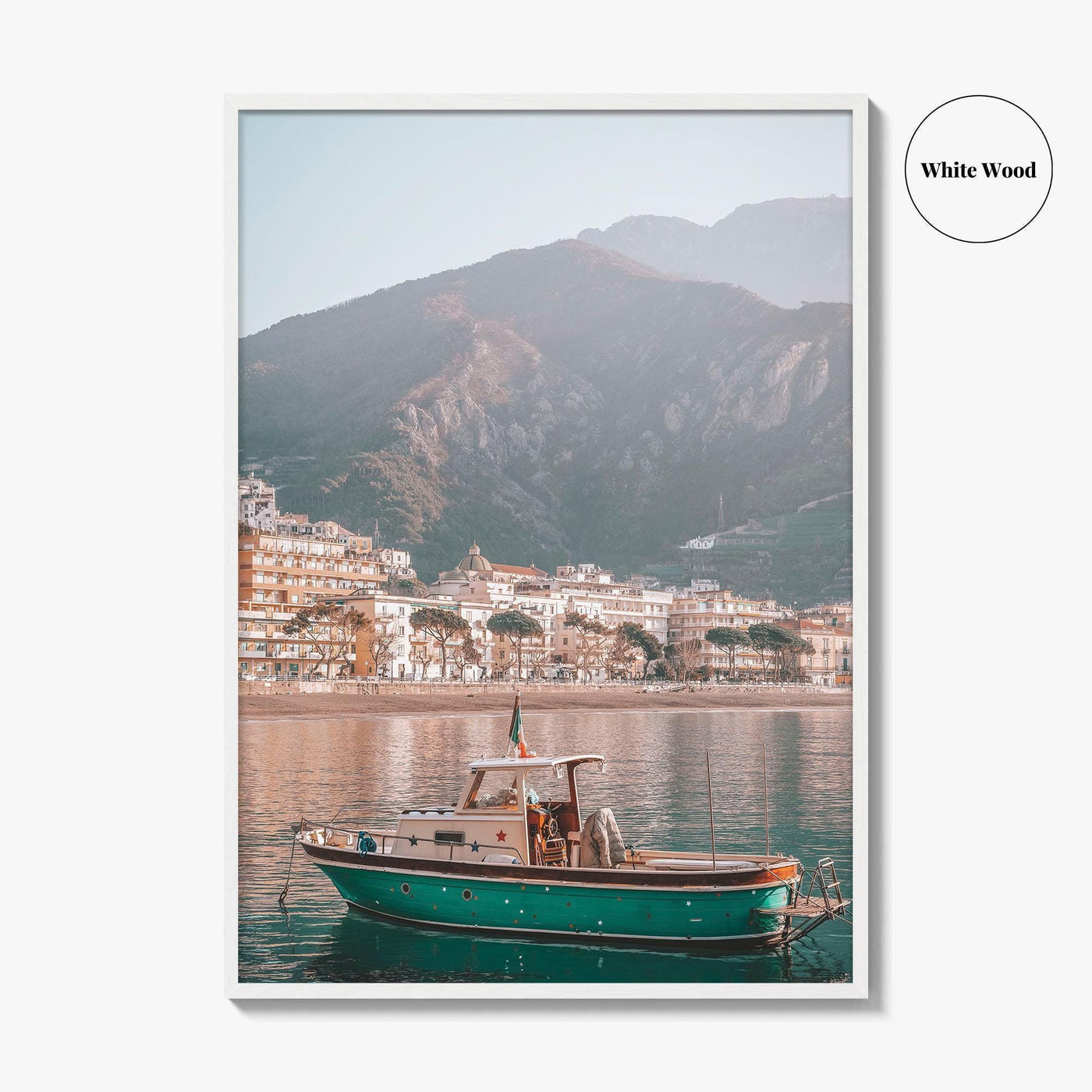 Maiori Fine Art Photo Print, Boat, Amalfi Coast, Campania Italy Wall Poster