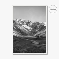 Denali National Park Black and White Fine Art Photo Print, Alaska, USA Poster