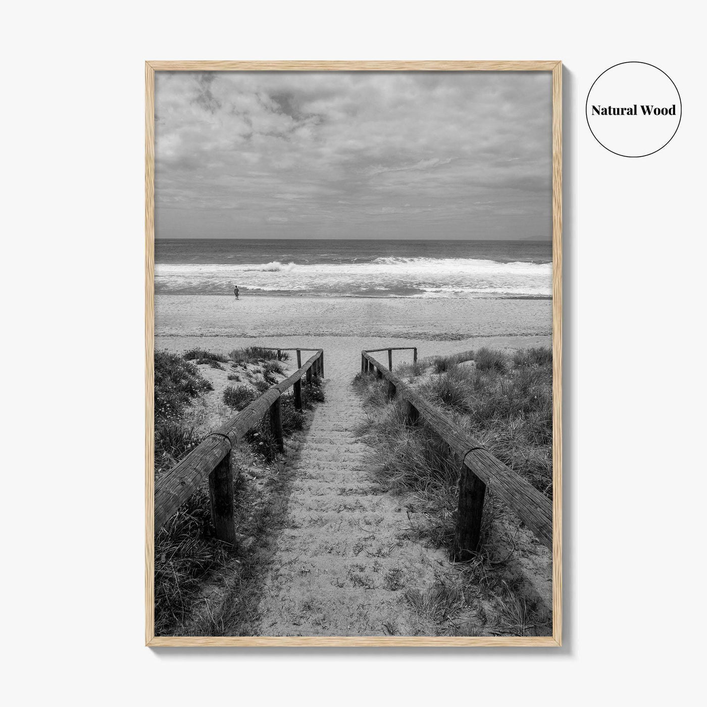 Whiritoa Black and White Fine Art Photo Print, Coromandel New Zealand North Island Poster