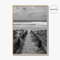Whiritoa Black and White Fine Art Photo Print, Coromandel New Zealand North Island Poster