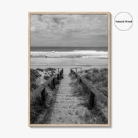 Whiritoa Black and White Fine Art Photo Print, Coromandel New Zealand North Island Poster