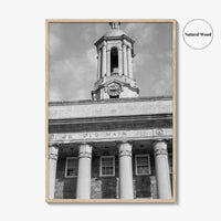 State College Black and White Fine Art Photo Print, Old Main University Park Poster