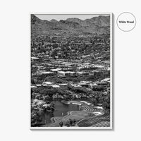 Scottsdale Black and White Fine Art Photo Print, Arizona Mummy Mountain Paradise Valley Poster