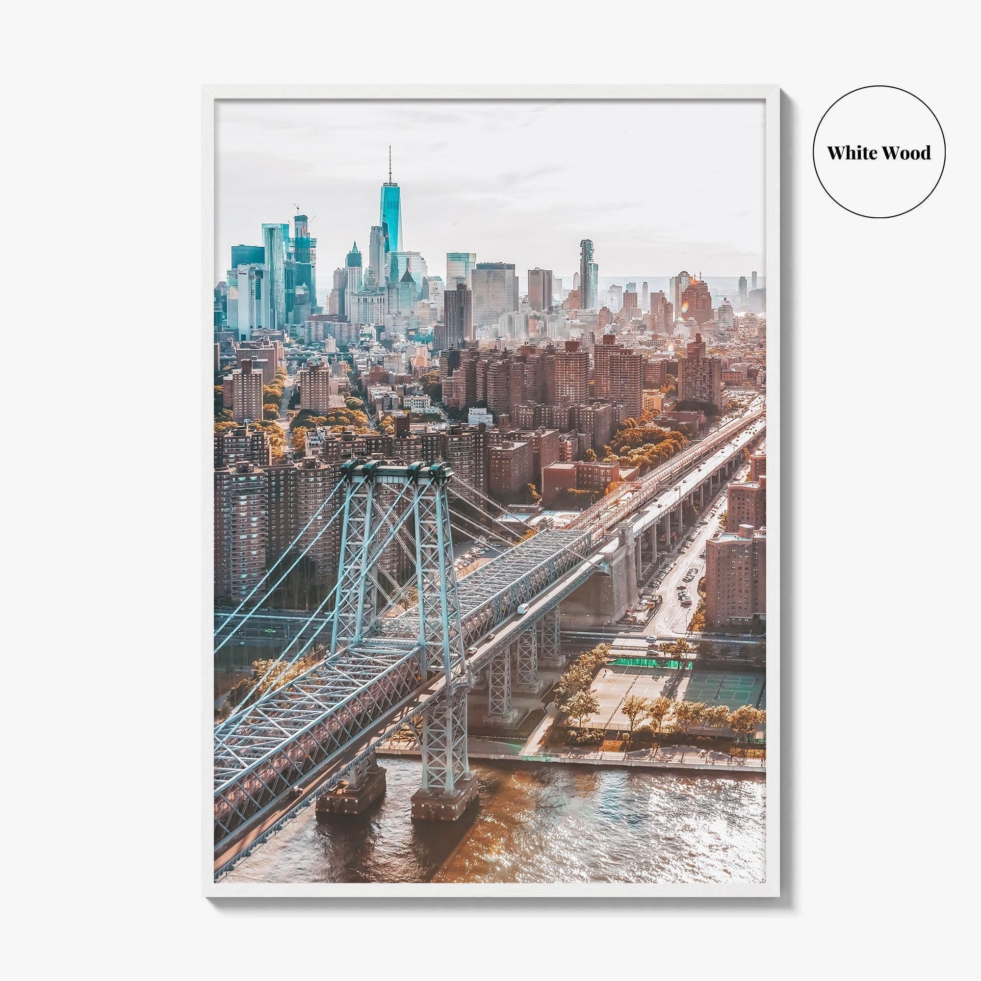 Williamsburg Bridge New York Fine Art Photo Print, Brooklyn, East River, Manhattan, NYC
