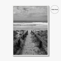 Whiritoa Black and White Fine Art Photo Print, Coromandel New Zealand North Island Poster