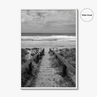 Whiritoa Black and White Fine Art Photo Print, Coromandel New Zealand North Island Poster