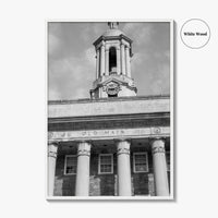 State College Black and White Fine Art Photo Print, Old Main University Park Poster