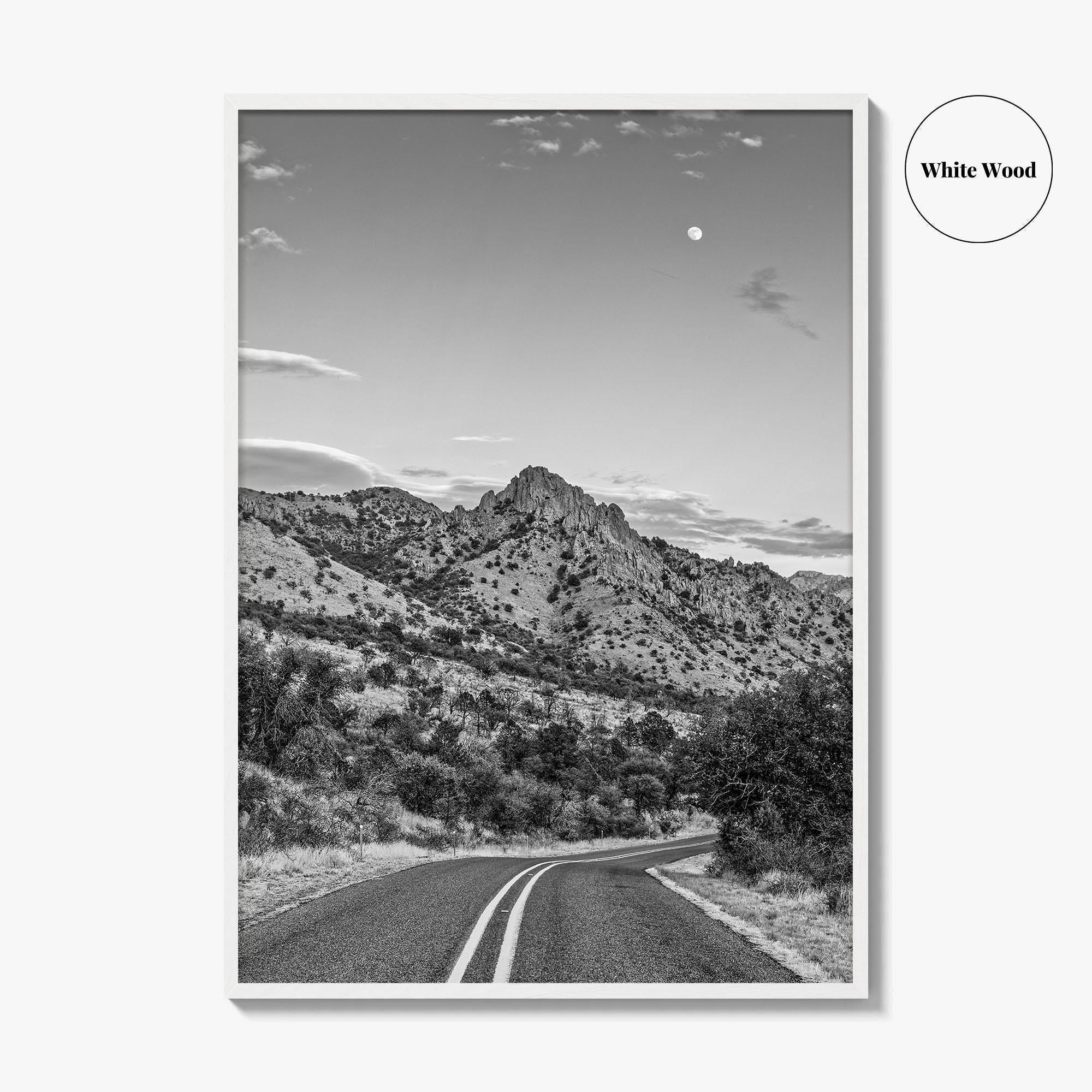 Davis Mountains Black and White Fine Art Photo Print, Fort Davis Texas Panoramic