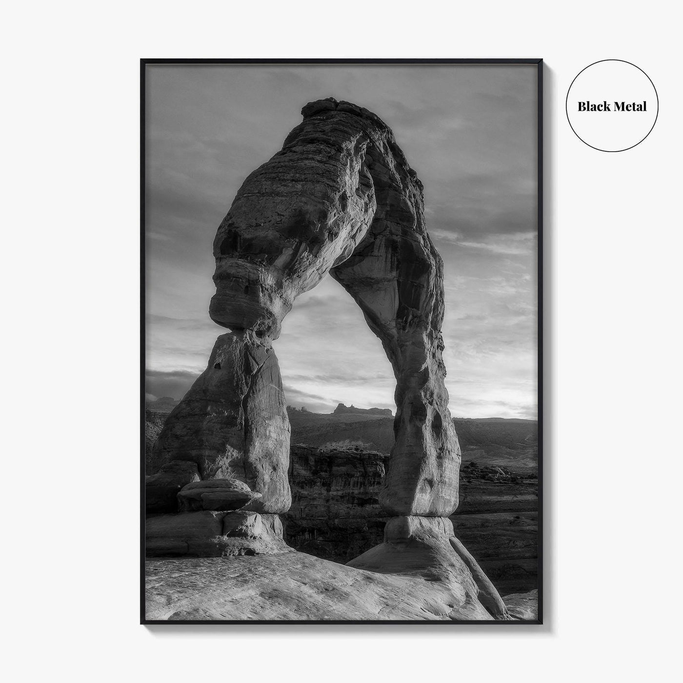 Delicate Arch Black and White Fine Art Photo Print, Arches National Park, Wall Poster