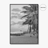 Isla Mujeres Black and White Fine Art Photo Print, Playa Norte, Mexico, Cancun Poster
