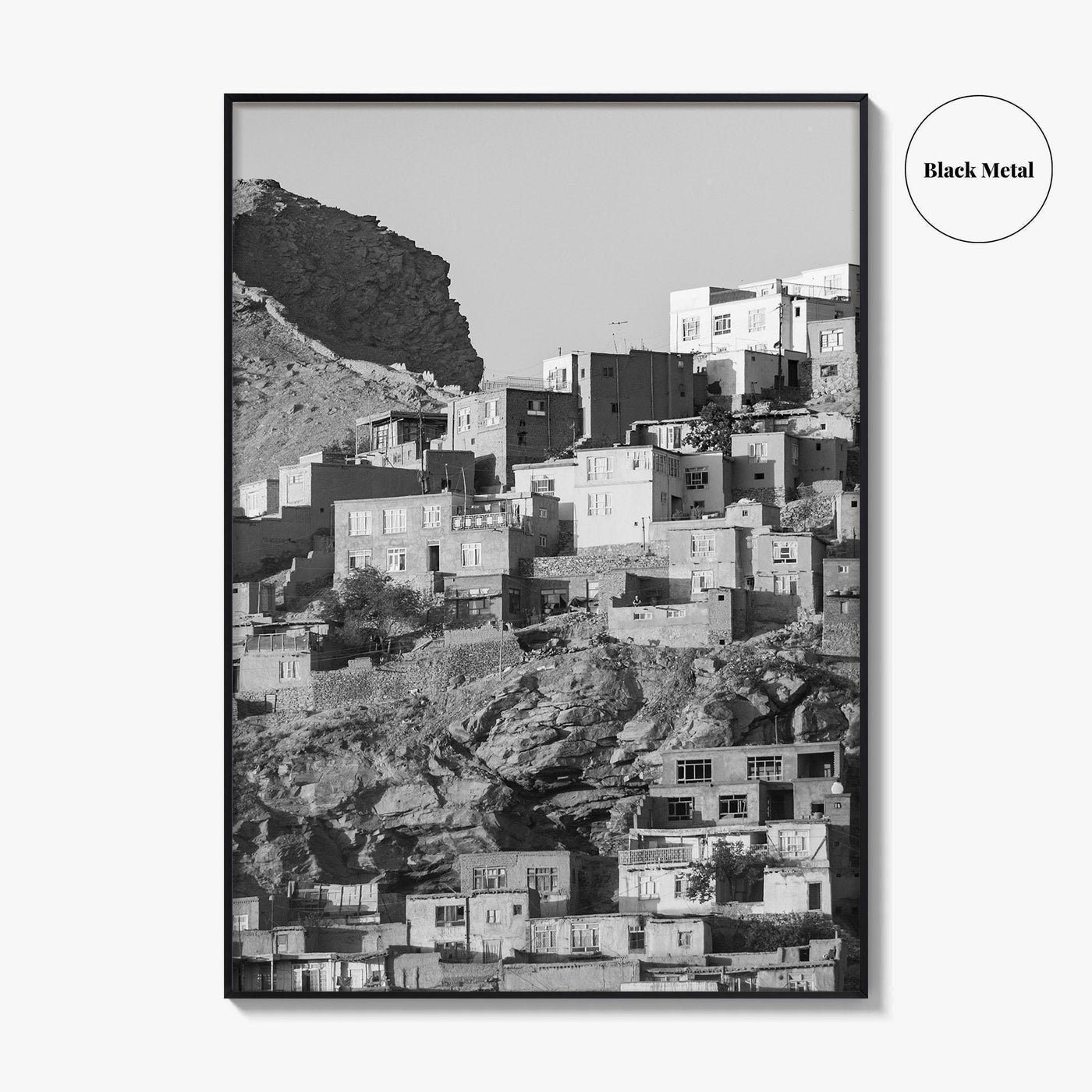 Kabul Black and White Fine Art Photo Print, Afghanistan City Wall Decor Poster