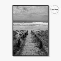 Whiritoa Black and White Fine Art Photo Print, Coromandel New Zealand North Island Poster