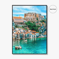 Calabria Fine Art Photo Print, Scilla Italy Wall Poster, Medieval Castle