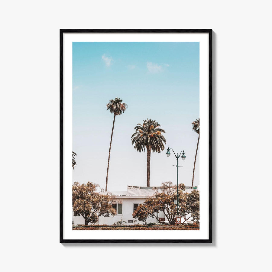 Los Angeles Blue Fine Art Photo Print, California Wall Poster, LA Palm Trees, USA