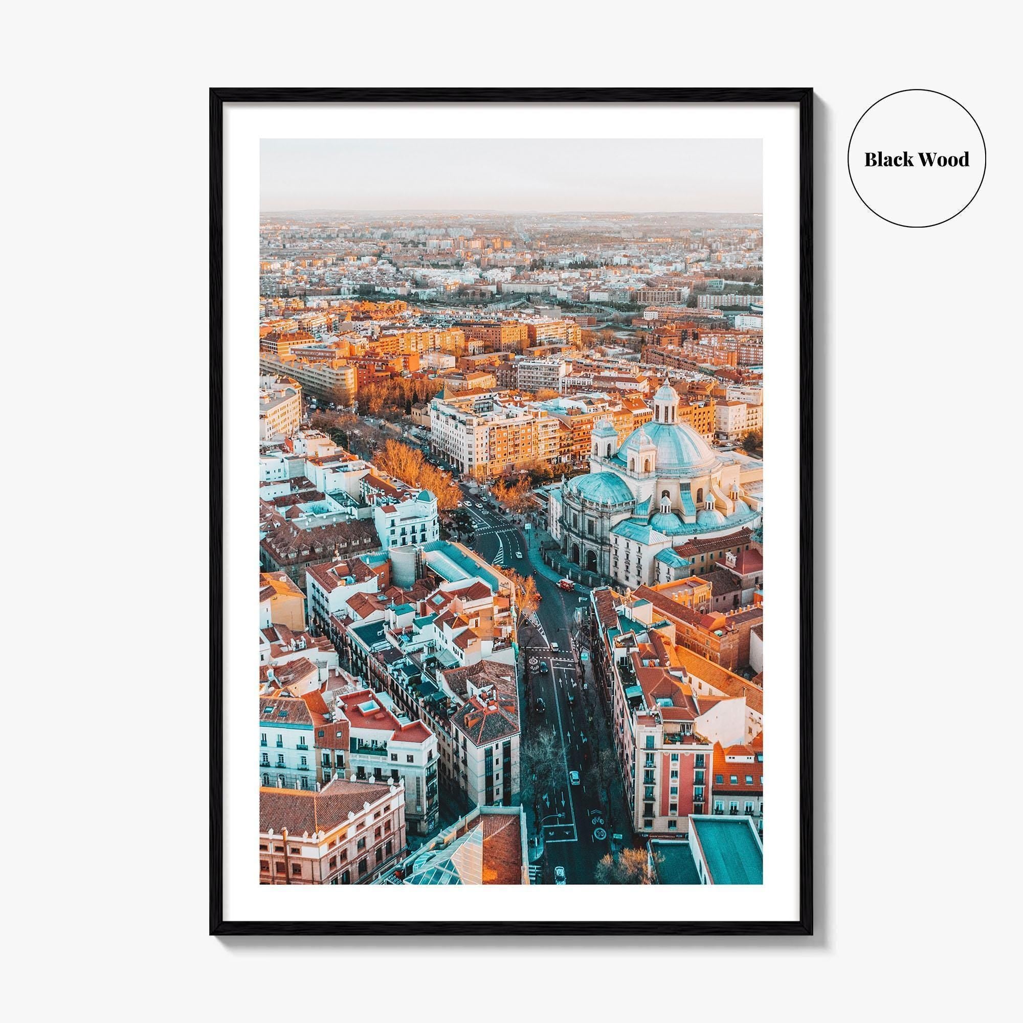 Madrid Fine Art Photo Print, Aerial View, La Latina Spain Poster