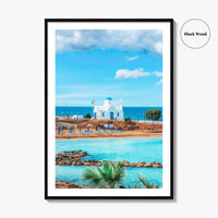 Cyprus Fine Art Photo Print, Louma Beach, Agios Nikolaos Church Protaras Paralimni Wall Poster