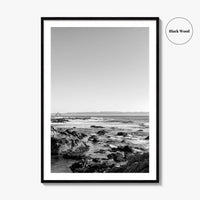 San Luis Obispo Black and White Fine Art Photo Print, Morro Bay Coastline Poster
