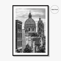Pittsburgh Black and White Fine Art Photo Print, Polish Hill Church Poster