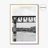 Mississippi River Minneapolis Black and White Fine Art Photo Print, Minnesota Poster