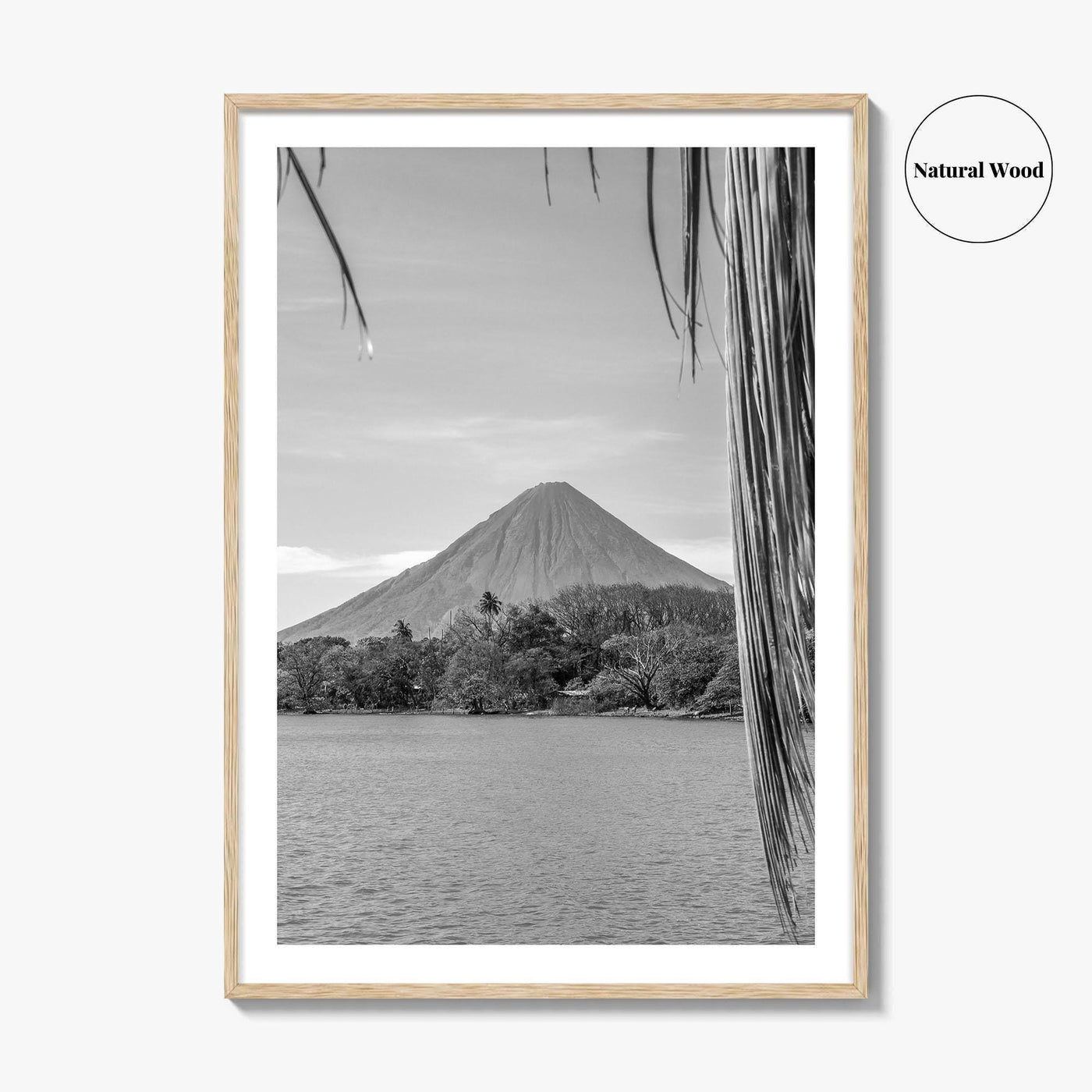 Ometepe Island Black and White Fine Art Photo Print, Concepcion Volcano, Nicaragua Poster