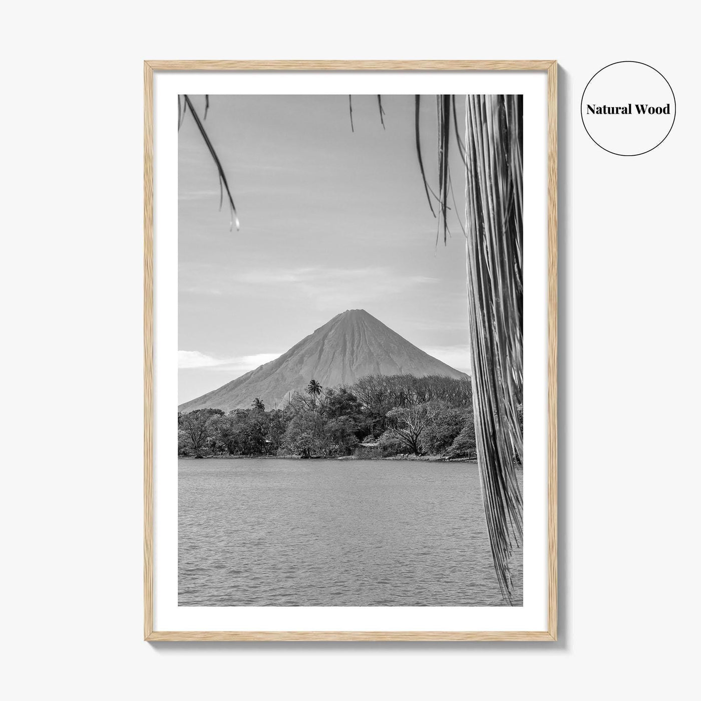 Ometepe Island Black and White Fine Art Photo Print, Concepcion Volcano, Nicaragua Poster