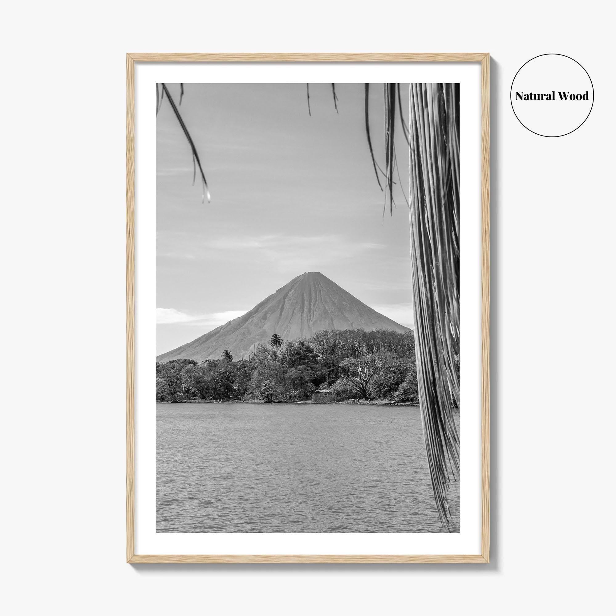 Ometepe Island Black and White Fine Art Photo Print, Concepcion Volcano, Nicaragua Poster