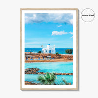 Cyprus Fine Art Photo Print, Louma Beach, Agios Nikolaos Church Protaras Paralimni Wall Poster