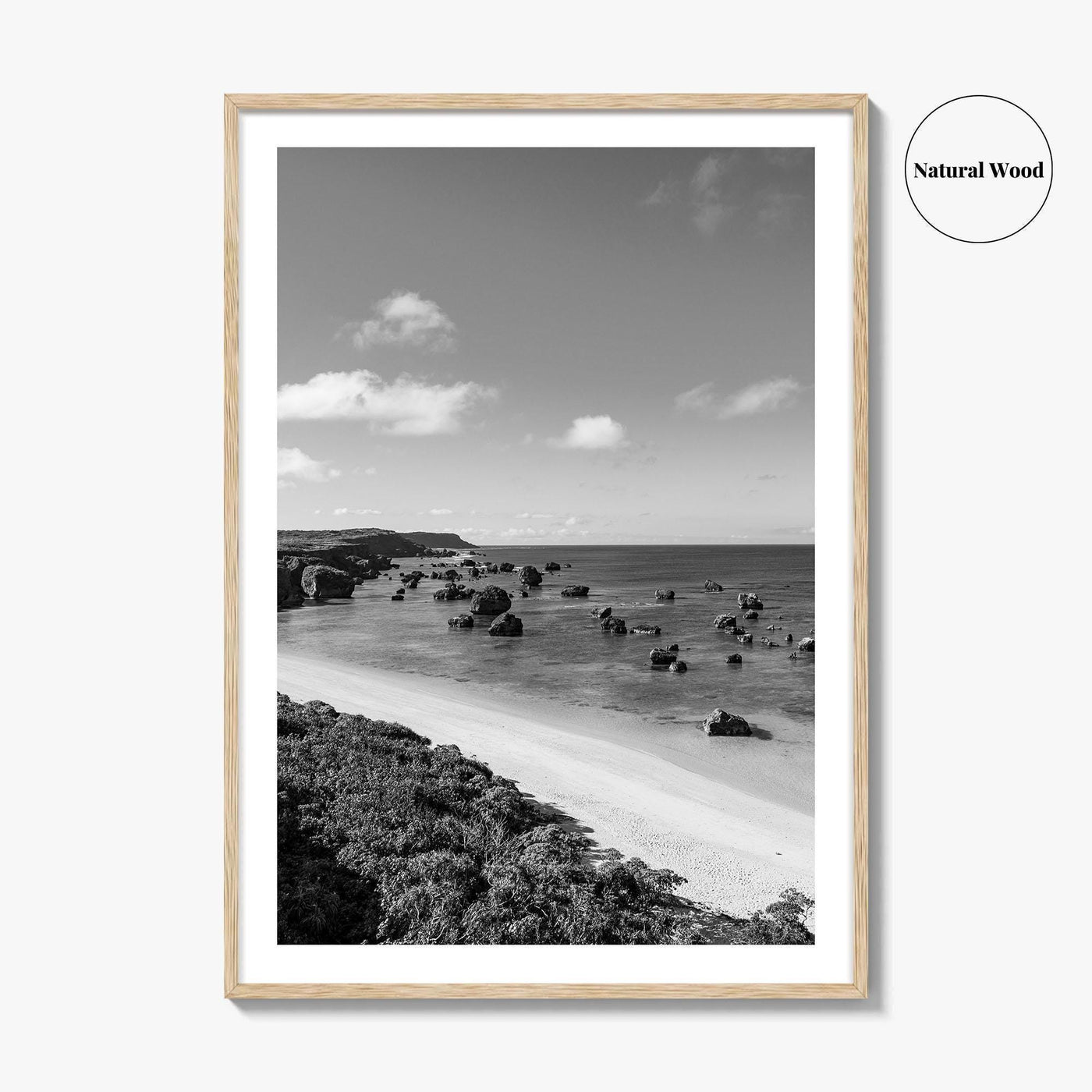 Okinawa Black and White Fine Art Photo Print, Japan Seascape Poster, Ryukyu Islands, Asia
